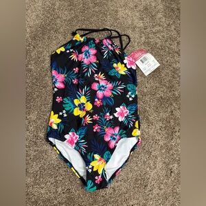 Kanu Surf One Piece Bathing Suit floral size 12 NWT